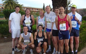En 2009 , à Marrakech  :semi-marathon(jaune) et marathon (bleu).